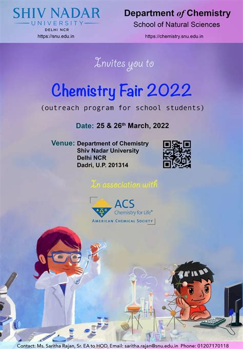 Department Of Chemistry Organizes Chemistry Fair Shiv Nadar