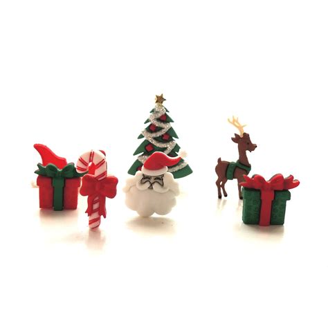 Christmas Eve Buttons By Dress It Up Jesse James Santa Tree Sleigh