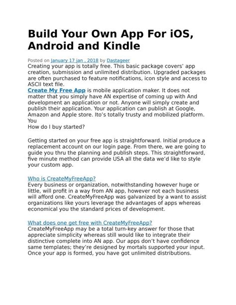Build Your Own App For Ios Createmyfreeapp Com Build Your Own App