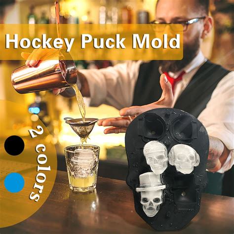 Buy D Hole Skull Flexible Silicone Ice Cube Mold Tray To Make Six