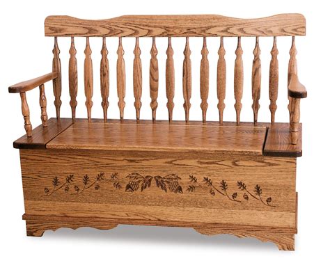 Royal Arrow Acorn Bench Amish Solid Wood Benches Kvadro Furniture