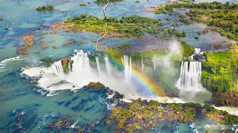 Aerial View Of Iguaz Falls Foz Do Igua U Brazil Bing Gallery