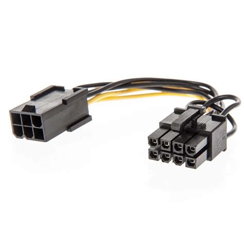 015m Pcie 6 Pin Female To 8 Pin Male Power Adapter Cable From Lindy Uk