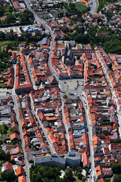 Luftaufnahme Bad Königshofen im Grabfeld Altstadtbereich und