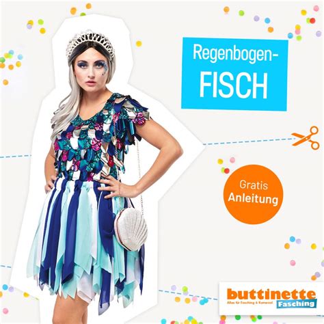 Anleitung Regenbogenfisch nähen buttinette Faschingsblog