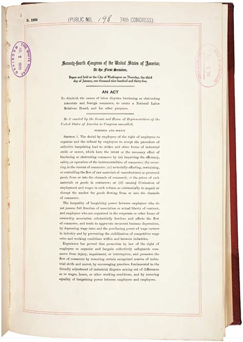 National Labor Relations Act 1935 National Archives