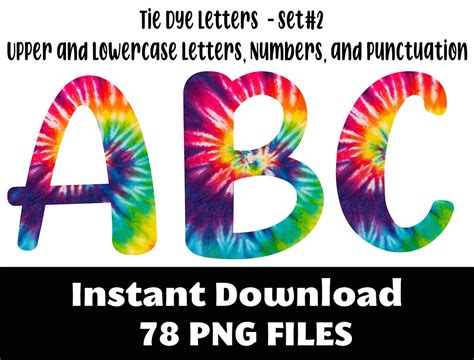 Tie Dye Alphabet 26 Letters Png File Sublimation Tie Dye Etsy