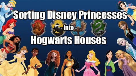 Disney Princesses In Hogwarts Houses