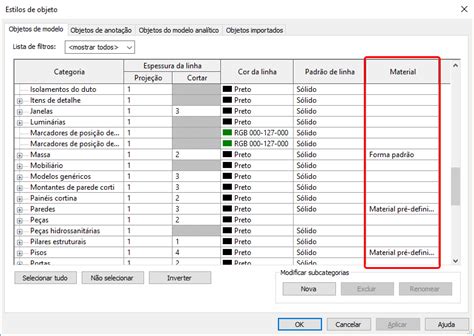 Peso gráfico e espessura de linha Revit Qualificad