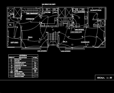 Elektroinstallationsplan Im Dwg Kb Cad Bibliothek