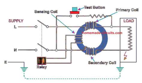 How RCCB Works [with Circuit Diagram] - Homemade Circuit Projects