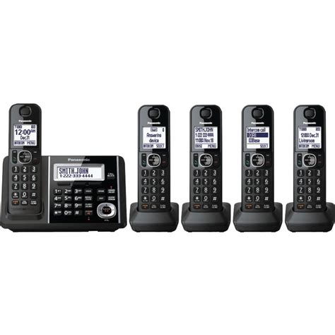 Panasonic Kx Tg6592t Dect60 Plus Amplified 4 Cordless Phonesanswering Machine