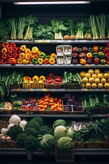 Premium Photo | Abundance of healthy food choices in supermarket aisle