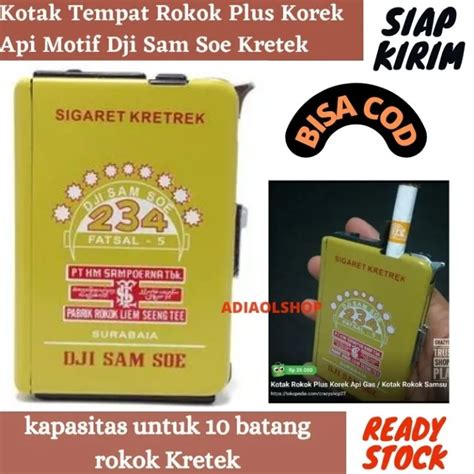 Kotak Rokok Plus Korek Api Dji Sam Soe Kuning Kotak Rokok Khusus