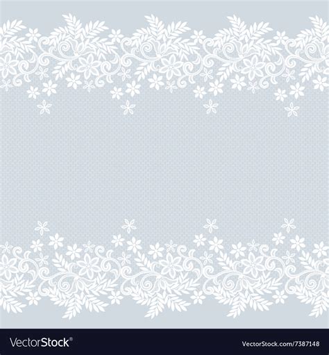 White Lace Border Royalty Free Vector Image Vectorstock