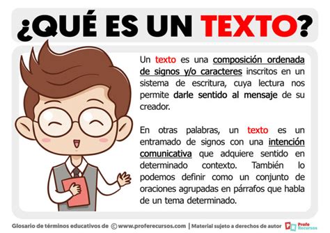 Qu Es Un Texto Definici N De Texto