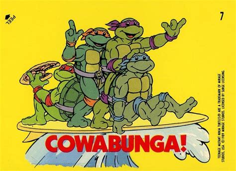 1989-90 Topps Teenage Mutant Ninja Turtles - Complete Collector's Edition Stickers #7 Cowabunga ...