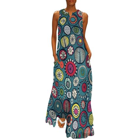 Honolulu hoops chevron blue Long Dress Woman dresses dresses for woman