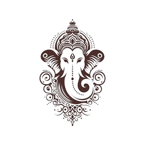 Dios Ganesha ilustración para el feliz Ganesh Chaturthi Vector Premium