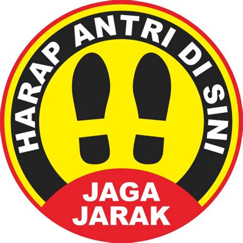 Jual Stiker Lantai Jaga Jarak Social Distancing 20 Cm Antisipasti