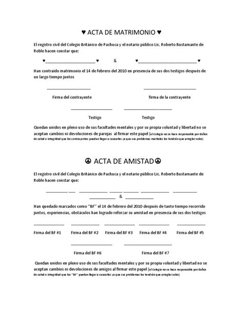 Actas De Matrimonio