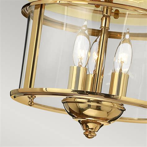 Plafonnier Gentry Xe Laiton Poli Transparent Luminaire Fr