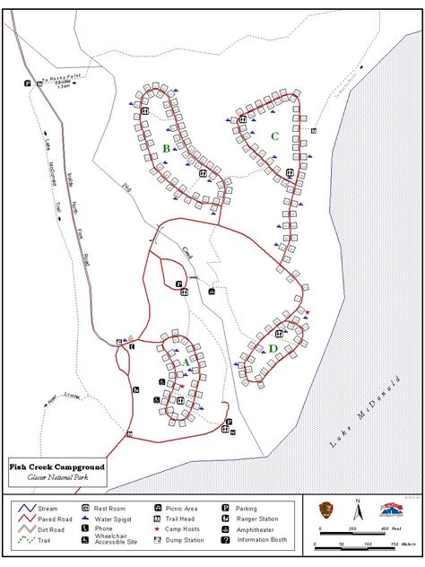 Glacier National Park Fish Creek Campground West Glacier Mt Gps