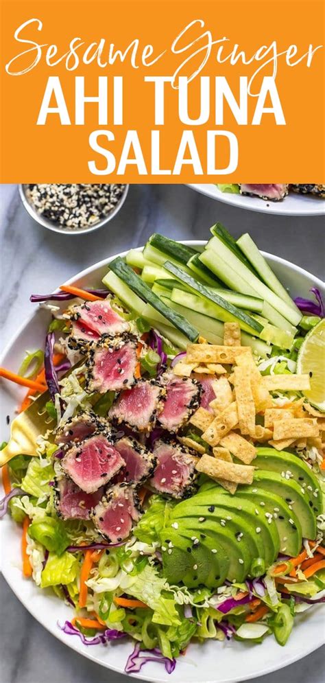 Ahi Tuna Salad with Sesame Ginger Dressing | The Girl on Bloor