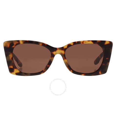 Tory Burch Solid Brown Irregular Ladies Sunglasses Ty7189u 147473 52 725125397179 Sunglasses