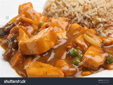 Chinese Chicken Curry With Egg Fried Rice Stock Photo 28912402 : Shutterstock