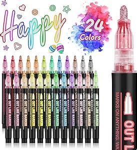 Higspe Couleurs Stylo Paillette Feutres Paillettes Cadeau Fille