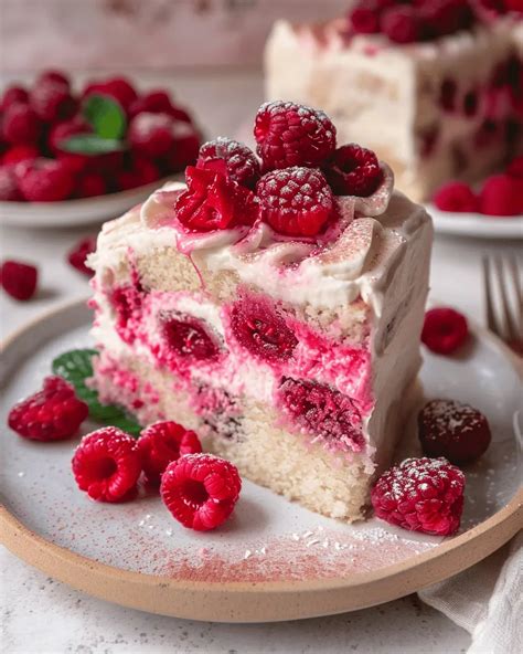 white chocolate raspberry cake
