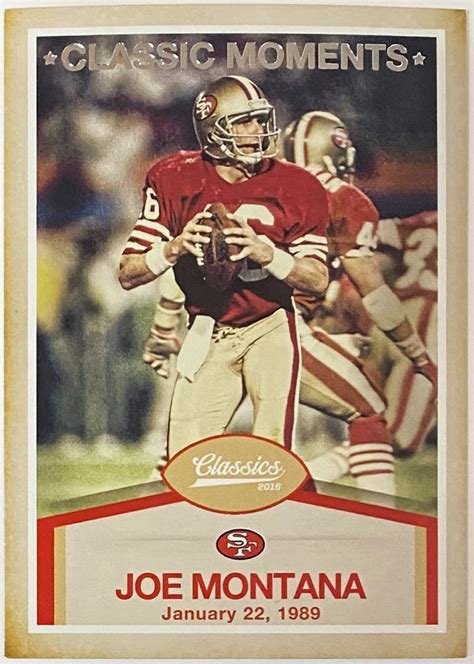 Joe Montana 2016 Panini Classics Football San Francisco 49ers Classic