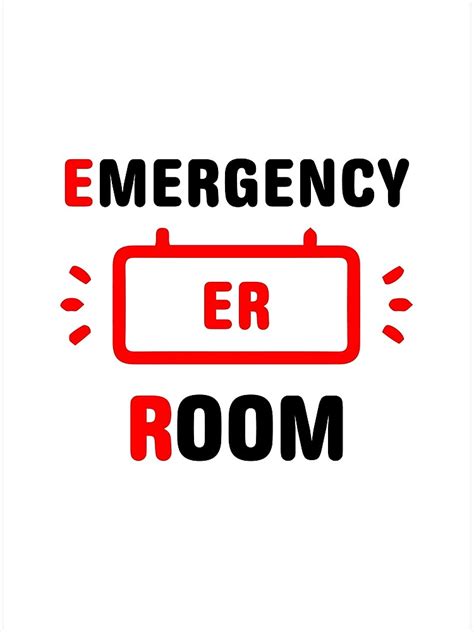 Emergency Er Room Hospital Nurse Doctor Poster For Sale By Pixmma