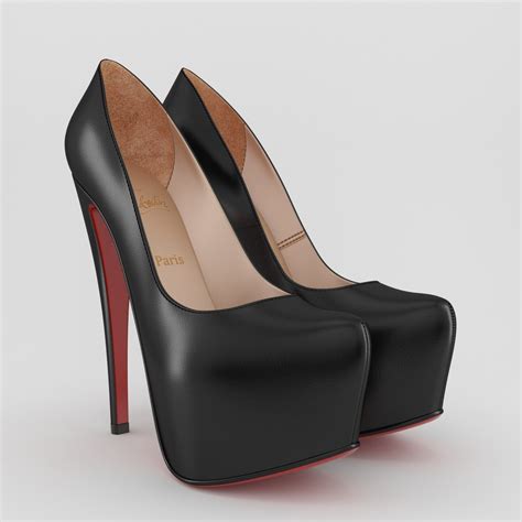 Christian Louboutin Daffodile Black 3d Model