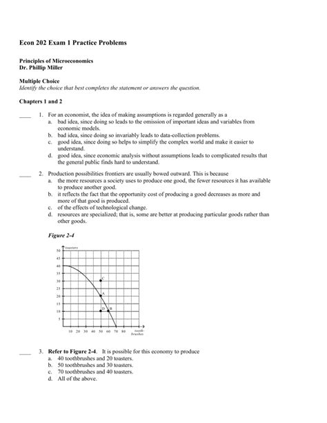 Econ 202 Exam 1 Practice Problems