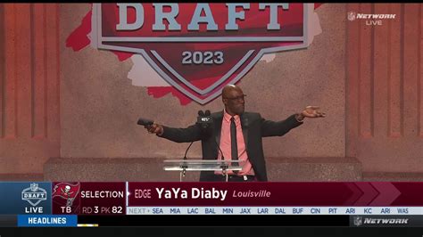 Watch Pick And View Highlights Bucs Select Yaya Diaby With The 82nd Pick In The 2023 Nfl Draft