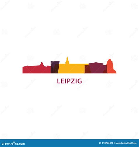 Leipzig City Map With Boroughs Grey Illustration Silhouette Shape ...