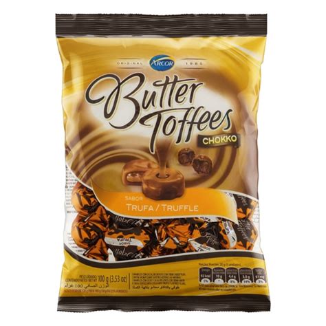 Bala De Caramelo Trufa Butter Toffees Chokko Pacote 100g Supermercado