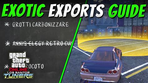 Exotic Exports List Guide HOW TO FIND ALL THE CARS GTA Online Los