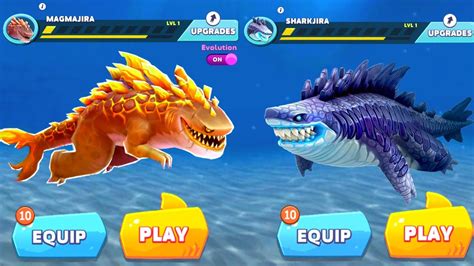 Godzilla Shark Sharkjira Hungry Shark Evolution Gameplay With A