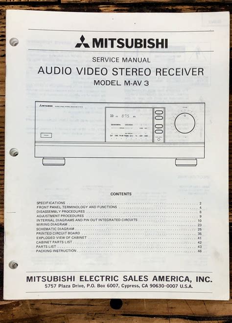 Amplifier Service Manual *Original* – Vintage Audio Store - Vintage Service Manuals, Stereo ...