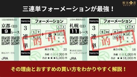 三連単フォーメーションが最強！その理由とおすすめの買い方をわかりやすく解説！ 競馬予想サイト解体新書