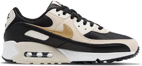 (Women) Nike Air Max 90 Black Metallic Gold Summit White DB9578-001 ...