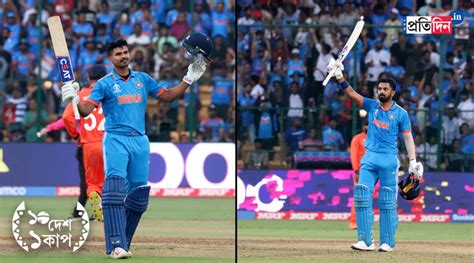 Icc World Cup 2023 India Post 400 Runs Against Netherlands Shreyas Iyer Kl Rahul Hits Century