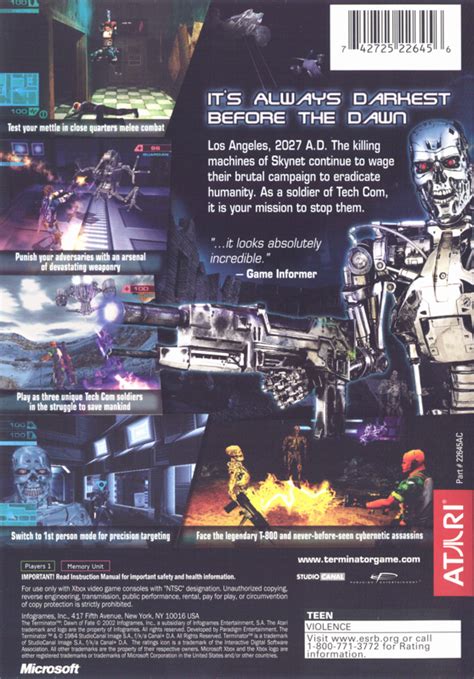 The Terminator Dawn Of Fate Cover Or Packaging Material Mobygames