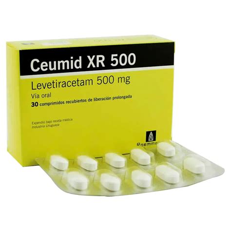 Ceumid XR 500 Levetiracetam Caja De 30 Comprimidos Recubiertos De