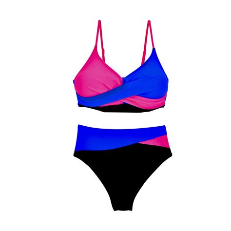 DISKEBUISS Women S Bikini Summer Beach Summer Beach Swimwear Fashion Sexy Color Block Swimsuit