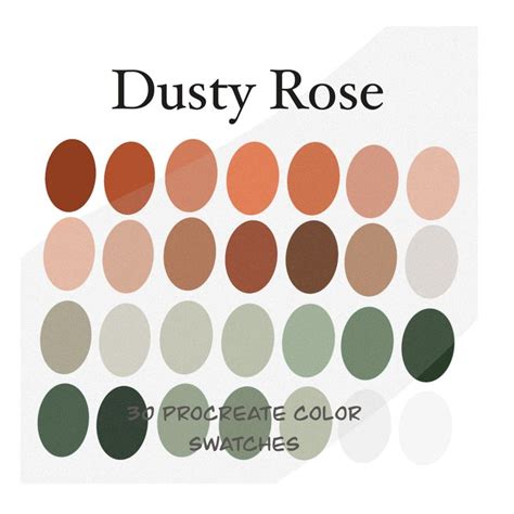 The Swatches For Dusty Roses New Color Palettes Are All Different Colors