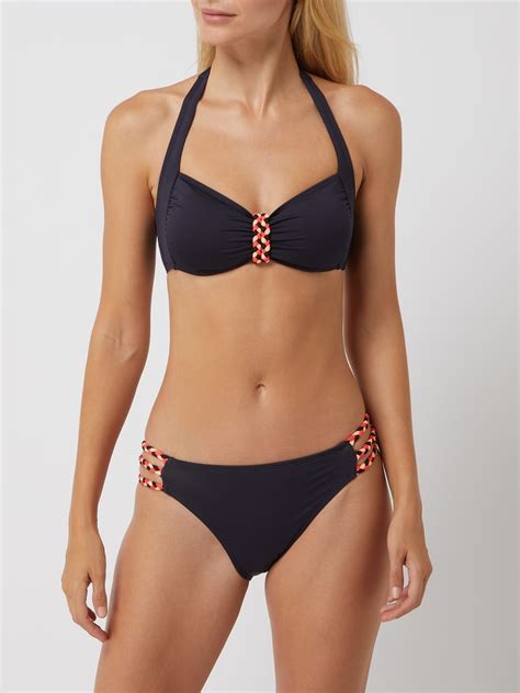 Esprit Bikini Oberteil Mit B Geln Und Raffungen Marine Online Kaufen